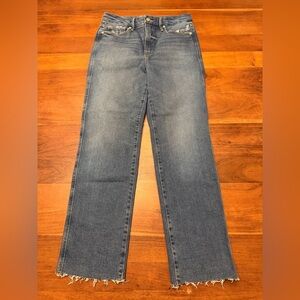 Good American Blue Straight Leg Jeans